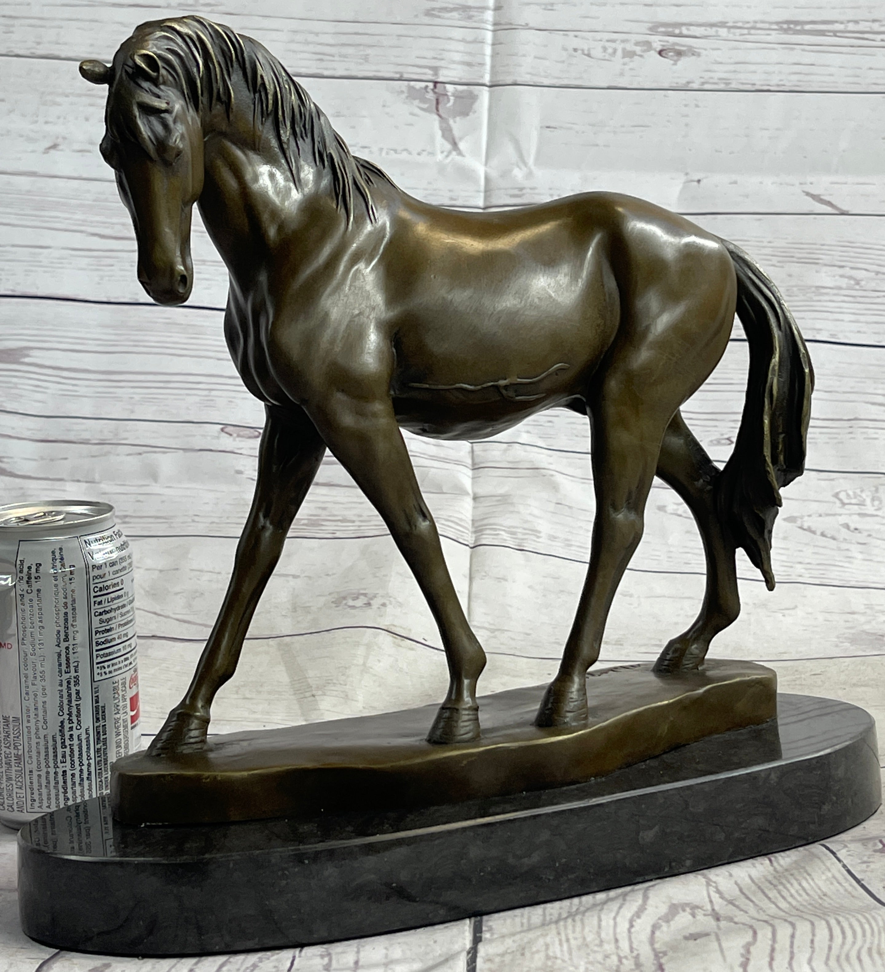 Arabian Horse Mare Bronze Sculpture on Marble Base 12" X 12.5"