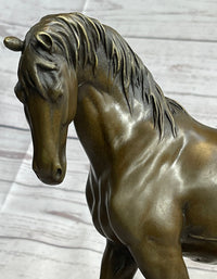 Arabian Horse Mare Bronze Sculpture on Marble Base 12" X 12.5"
