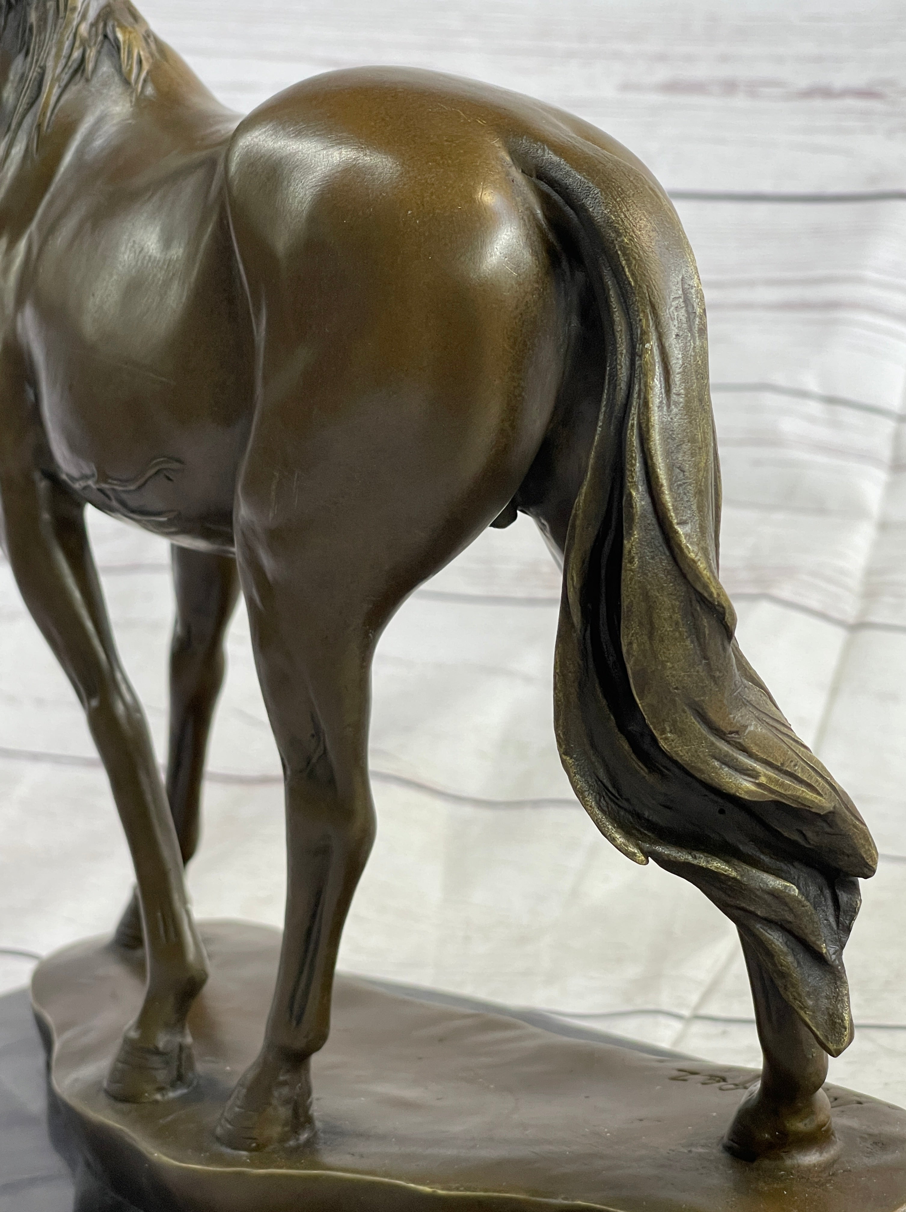 Arabian Horse Mare Bronze Sculpture on Marble Base 12" X 12.5"