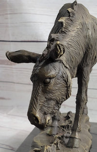 Donkey Mule Bronze Sculpture by Barye on Marble Base