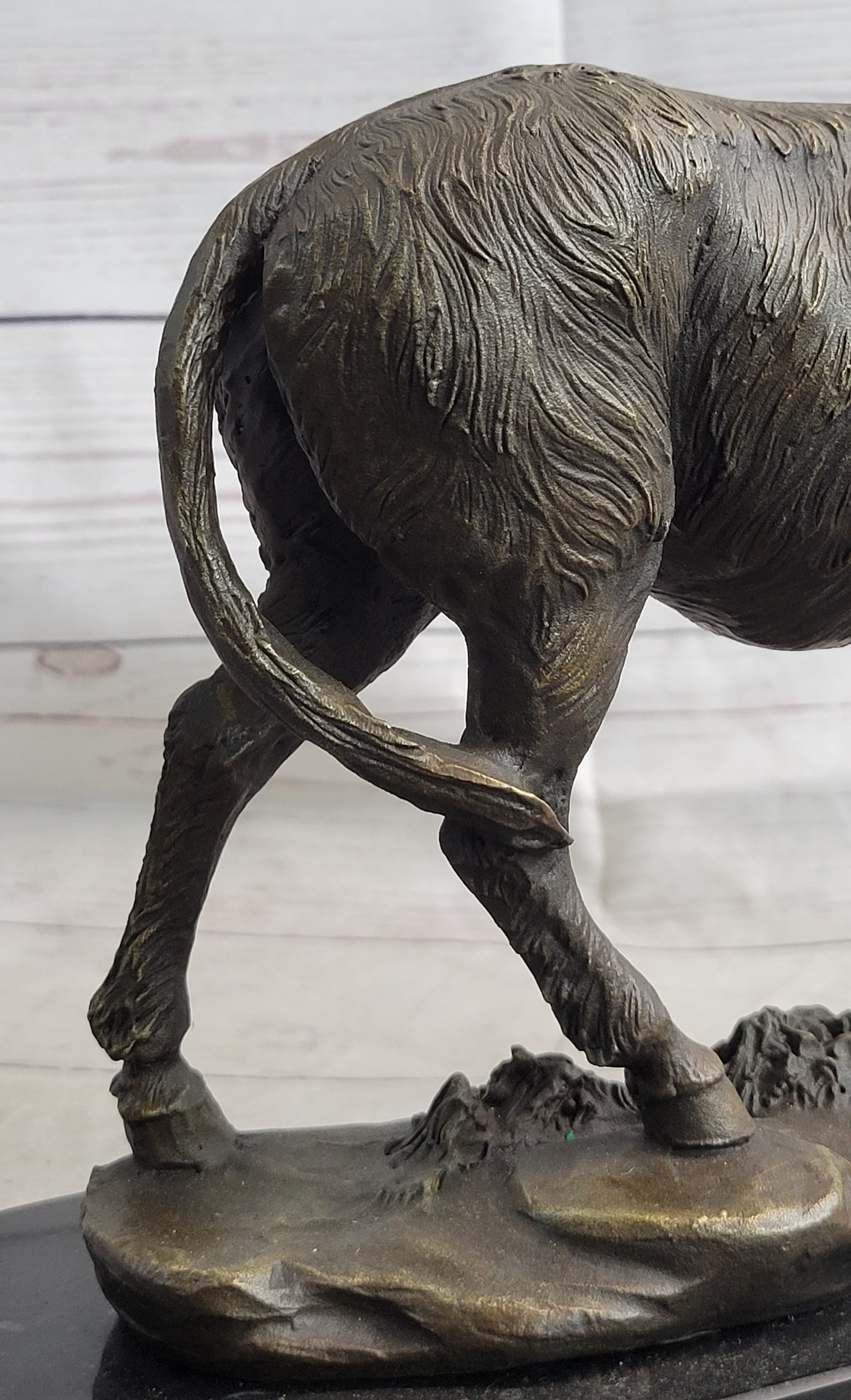 Donkey Mule Bronze Sculpture by Barye on Marble Base