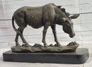 Donkey Mule Bronze Sculpture by Barye on Marble Base