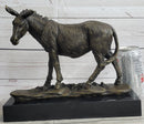 Donkey Mule Ass Bronze Sculpture on Marble Base Signed Barye