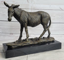 Donkey Mule Ass Bronze Sculpture on Marble Base Signed Barye