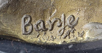 Donkey Mule Ass Bronze Sculpture on Marble Base Signed Barye