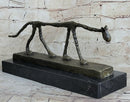 Abstract Cat Bronze Sculpture by Alberto Giacometti 6" x 15"