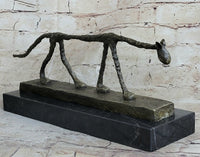 Abstract Cat Bronze Sculpture by Alberto Giacometti 6" x 15"