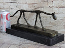 Abstract Cat Bronze Sculpture by Alberto Giacometti 6" x 15"