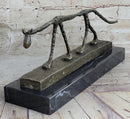 Abstract Cat Bronze Sculpture by Alberto Giacometti 6" x 15"