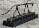 Abstract Cat Bronze Sculpture by Alberto Giacometti 6" x 15"