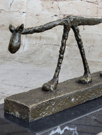 Abstract Cat Bronze Sculpture by Alberto Giacometti 6" x 15"