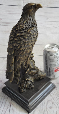 Eagle Bird Wildlife Art Deco Art Nouveau Bronze Sculpture