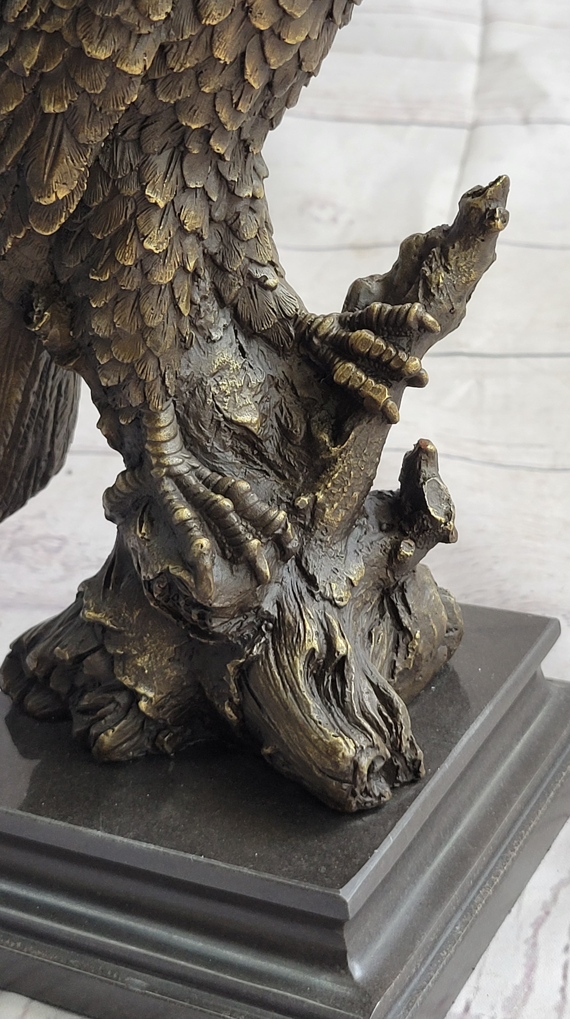 Eagle Bird Wildlife Art Deco Art Nouveau Bronze Sculpture
