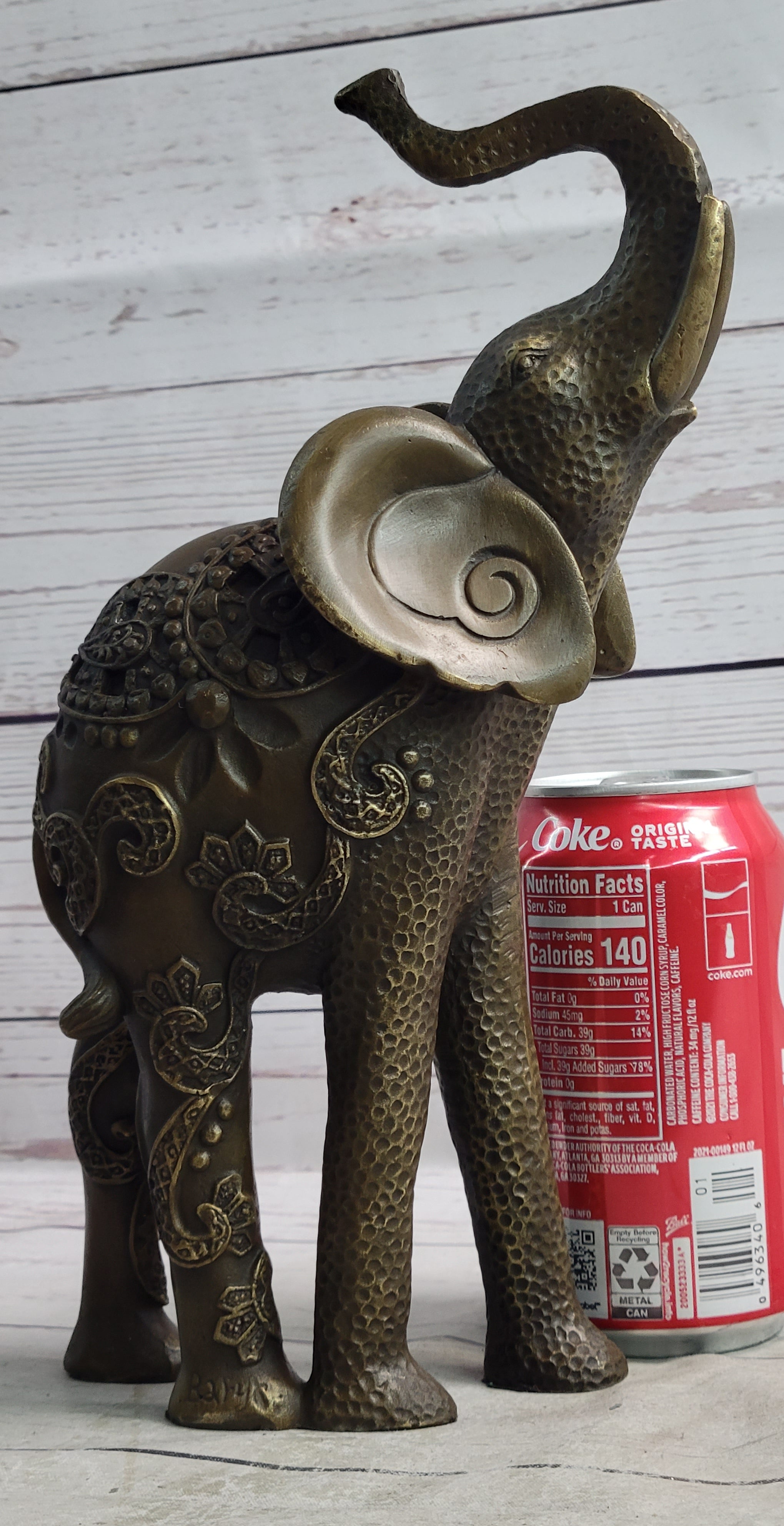 Indian Elephant Bronze Sculpture Hindu Design Art