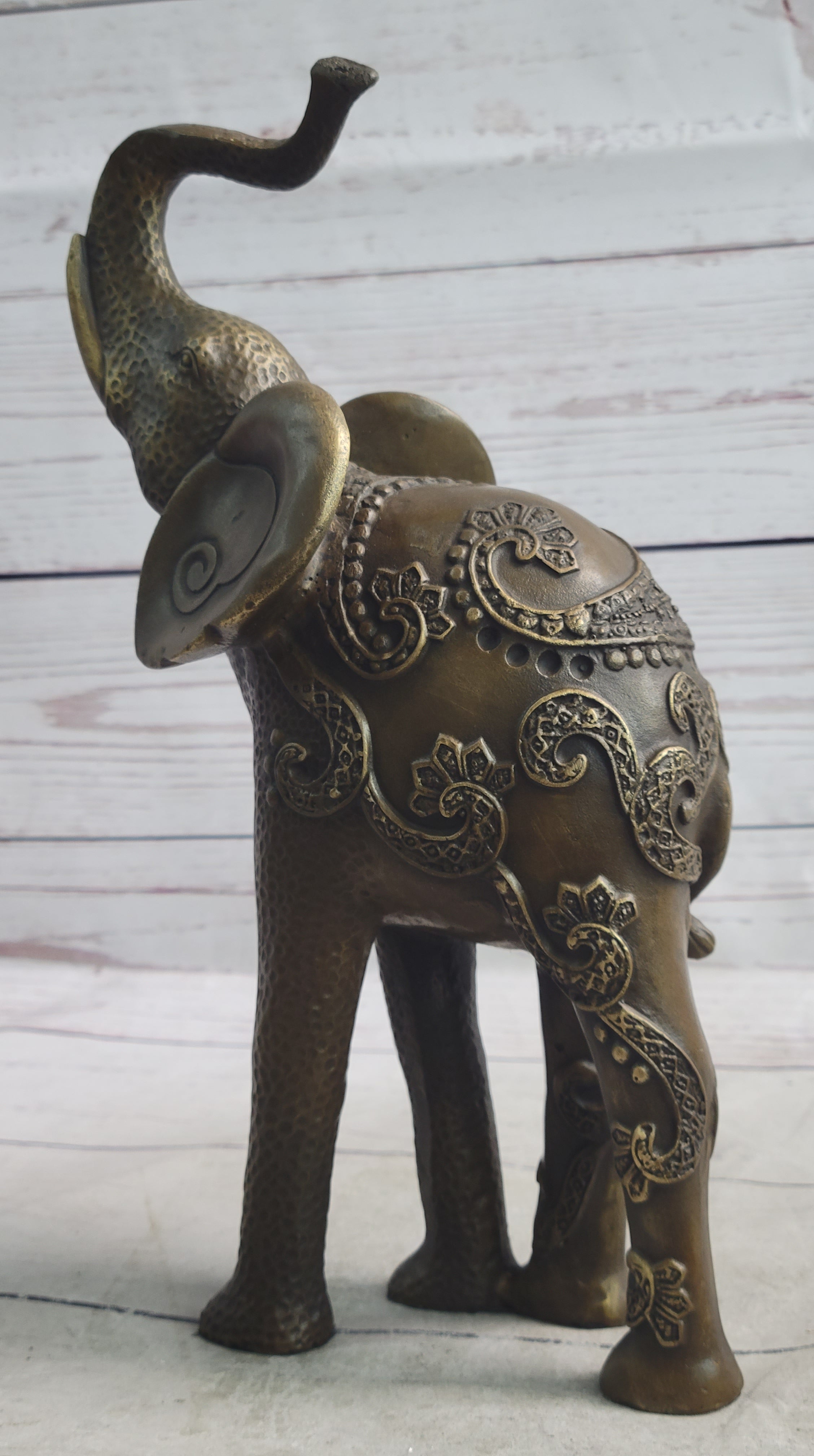 Indian Elephant Bronze Sculpture Hindu Design Art