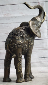 Indian Elephant Bronze Sculpture Hindu Design Art