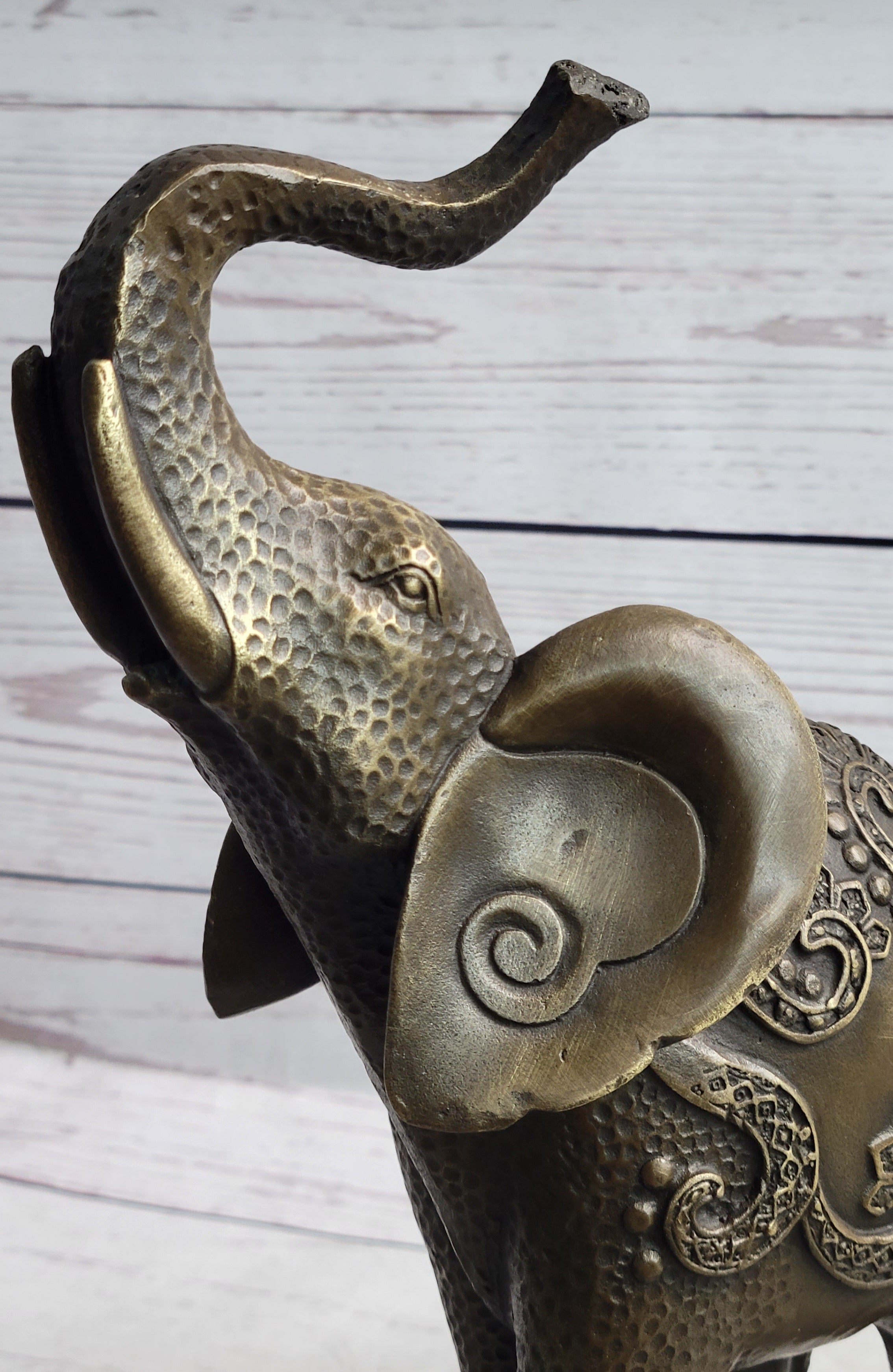 Indian Elephant Bronze Sculpture Hindu Design Art