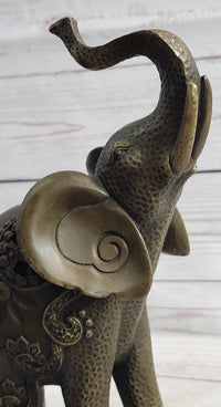Indian Elephant Bronze Sculpture Hindu Design Art