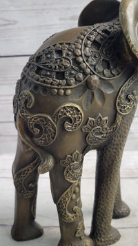 Indian Elephant Bronze Sculpture Hindu Design Art