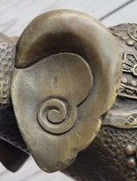 Indian Elephant Bronze Sculpture Hindu Design Art