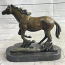 Arabian Horse Trotting in Field Bronze Sculpture