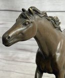 Arabian Horse Trotting in Field Bronze Sculpture