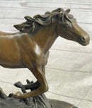 Arabian Horse Trotting in Field Bronze Sculpture