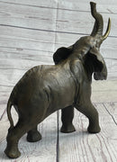 Elephant Bronze Metal Sculpture 11" x 13"