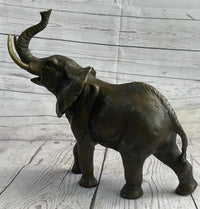 Elephant Bronze Metal Sculpture 11" x 13"