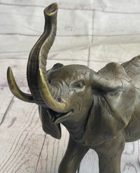 Elephant Bronze Metal Sculpture 11" x 13"