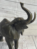 Elephant Bronze Metal Sculpture 11" x 13"