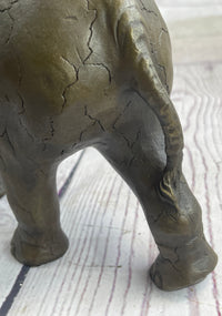 Elephant Bronze Metal Sculpture 11" x 13"
