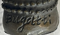 Signed Laughing Elephant Symbol of Luck Bronze Sculpture