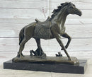 Saddled War Horse Equestrian Bronze Sculpture after PJ Mene