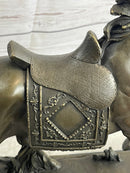 Saddled War Horse Equestrian Bronze Sculpture after PJ Mene