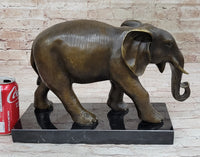 Elephant Bronze Sculpture on Marble Base - Antoine Barye