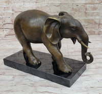 Elephant Bronze Sculpture on Marble Base - Antoine Barye