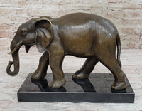 Elephant Bronze Sculpture on Marble Base - Antoine Barye