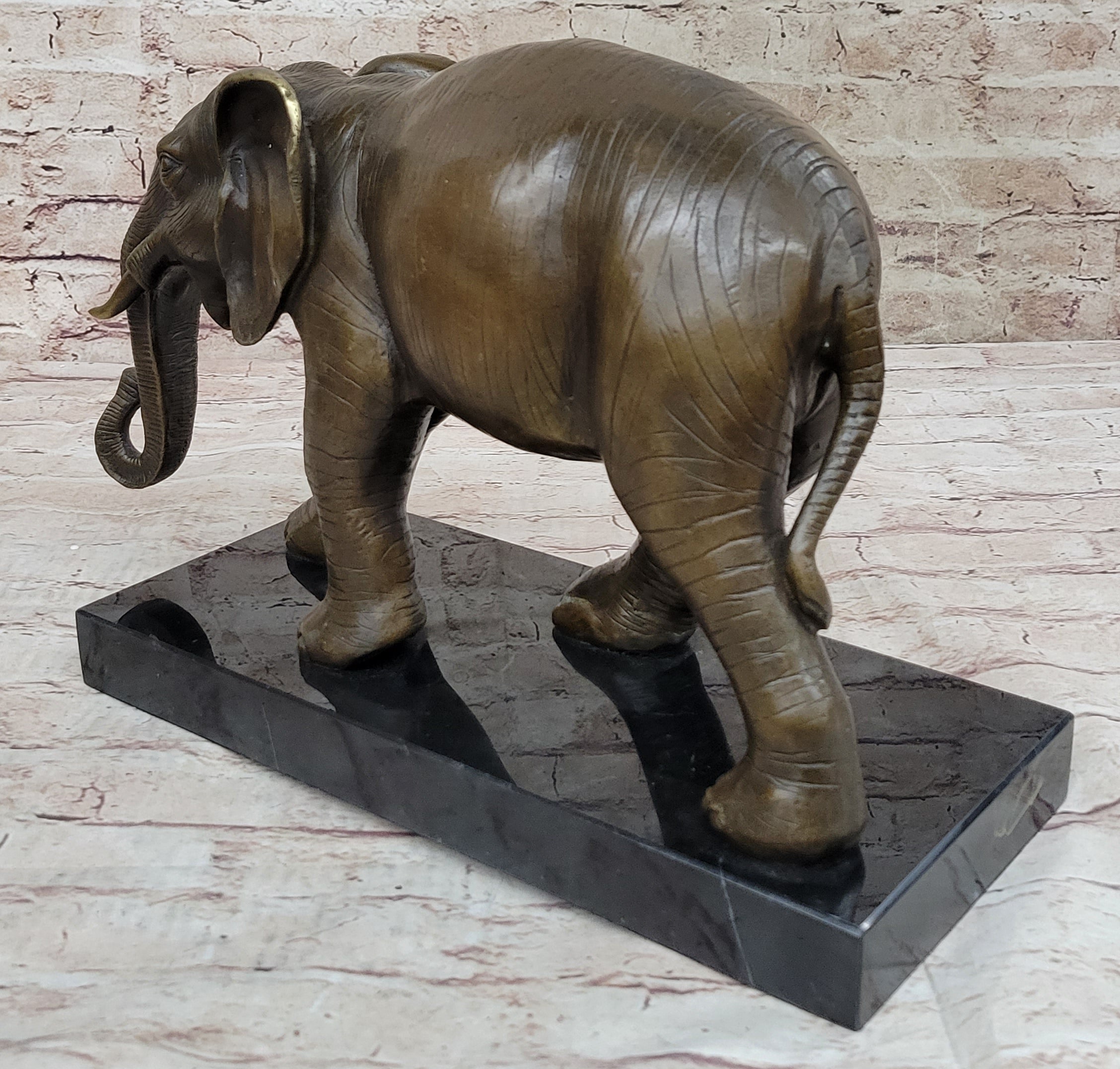 Elephant Bronze Sculpture on Marble Base - Antoine Barye