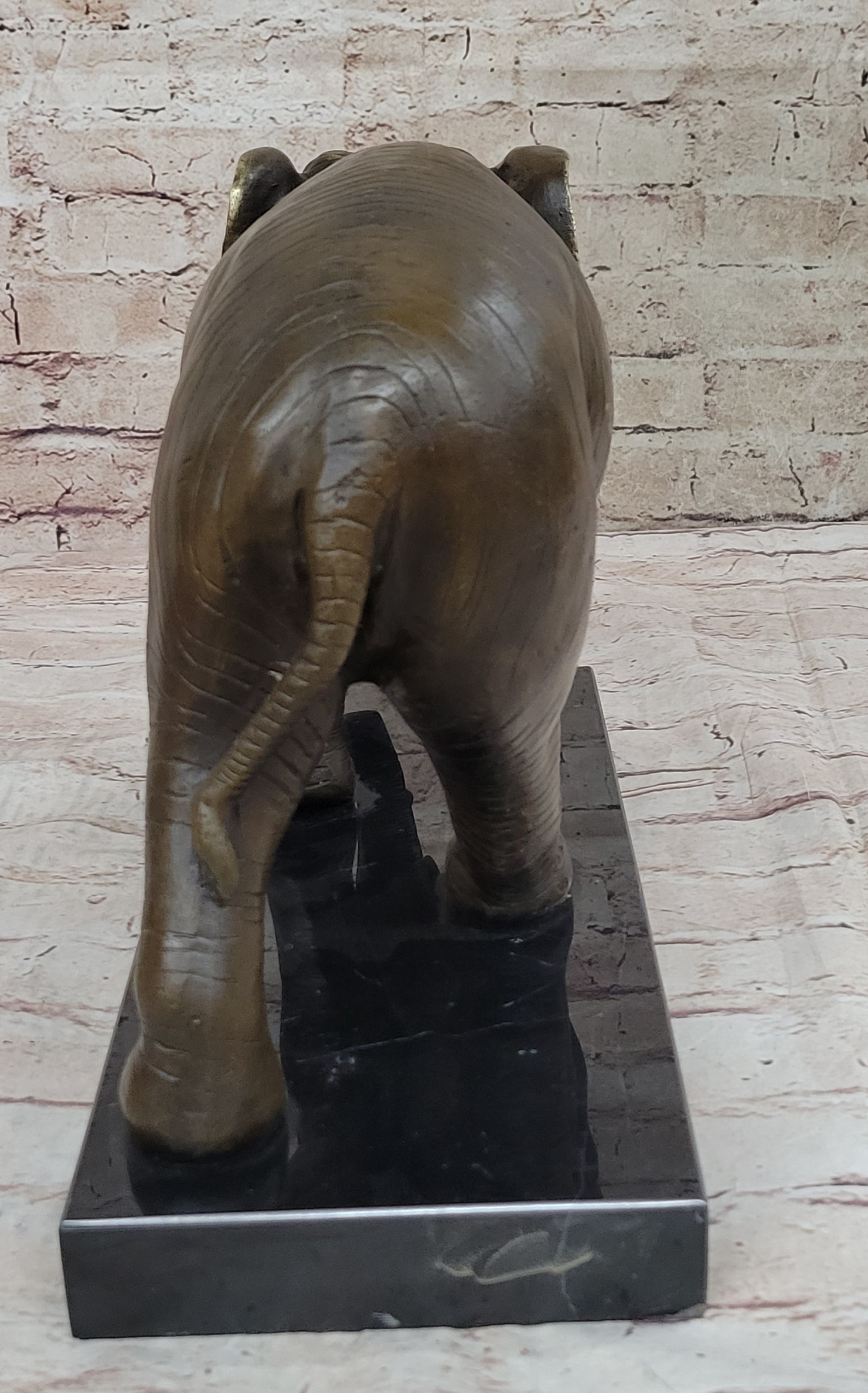 Elephant Bronze Sculpture on Marble Base - Antoine Barye