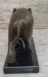 Elephant Bronze Sculpture on Marble Base - Antoine Barye