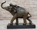 Boy Child Sleeping on Indian Elephant Bronze Sculpture