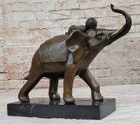 Boy Child Sleeping on Indian Elephant Bronze Sculpture