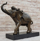 Boy Child Sleeping on Indian Elephant Bronze Sculpture