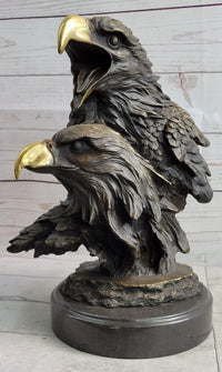Miguel Lopez Milo Double Eagle Bronze Sculpture