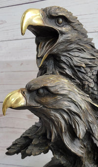 Miguel Lopez Milo Double Eagle Bronze Sculpture