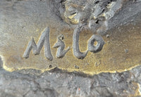 Miguel Lopez Milo Double Eagle Bronze Sculpture