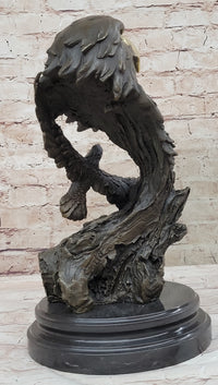 Milo Eagle Falcon Head Genuine Bronze Sculpture