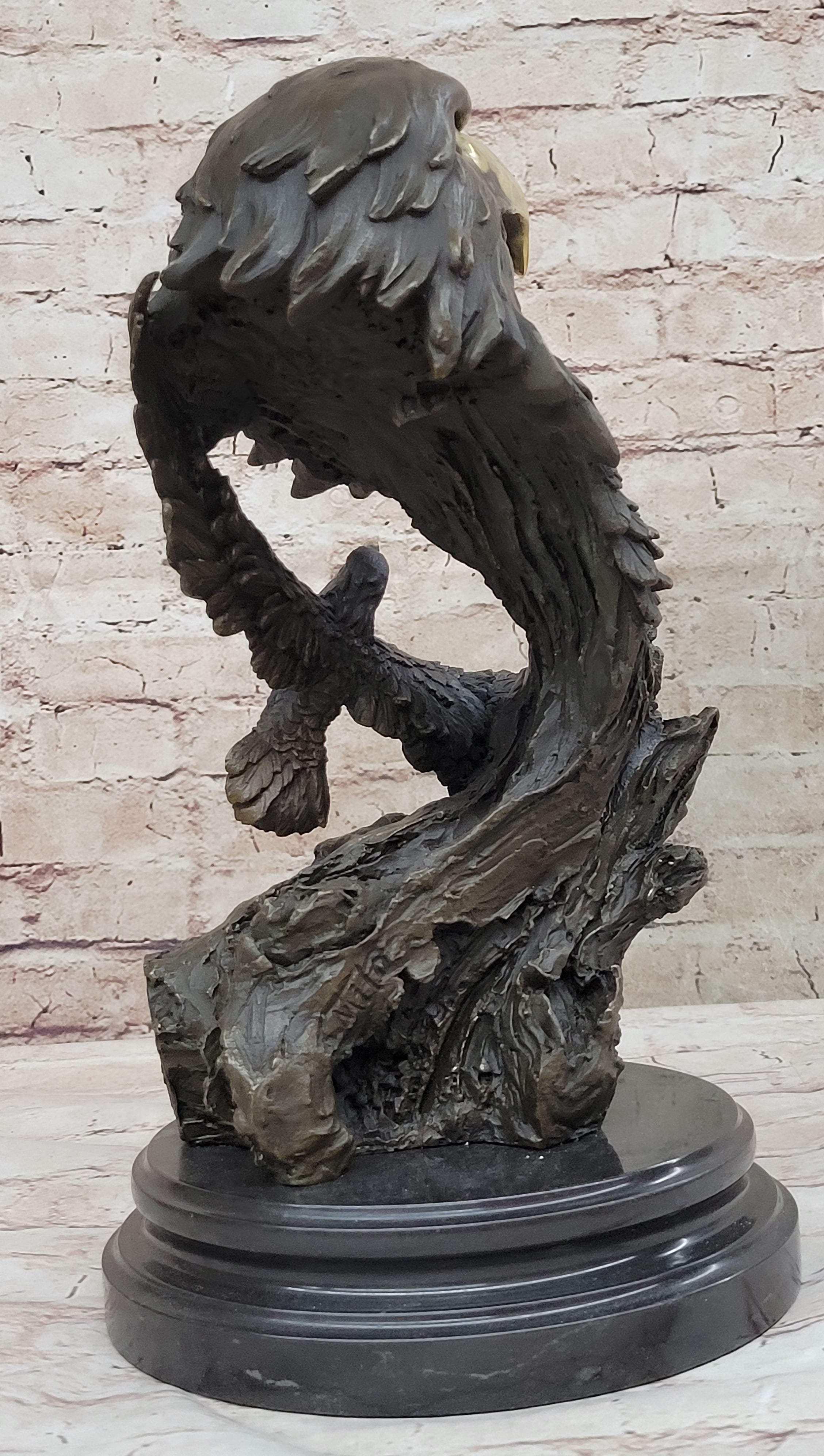Milo Eagle Falcon Head Genuine Bronze Sculpture