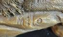 Howling Wolf Bronze Casting on Marble Base by Milo